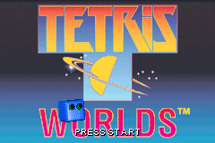 Tetris Worlds title screen for GameBoy Advance